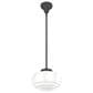 Hunter Saddle Creek 10" 1-Light Pendant with White Shade in Noble Bronze, , large