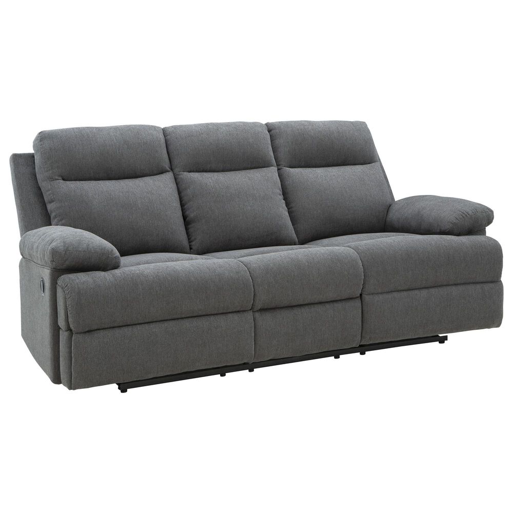 Ashley Side-Swipe Manual Reclining Sofa in Charcoal, , large