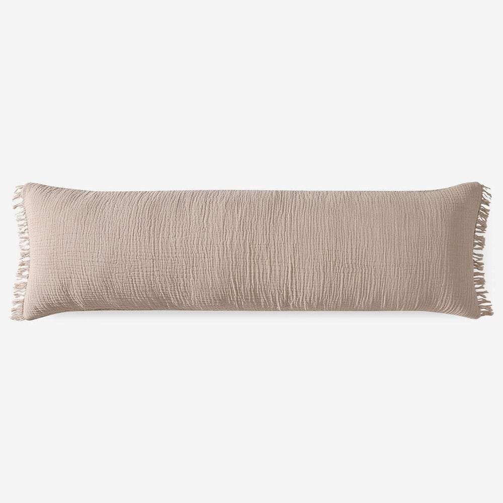 Sunday Citizen Snug Muslin 48" x 14" Lumbar Throw Pillow in Clay, , large