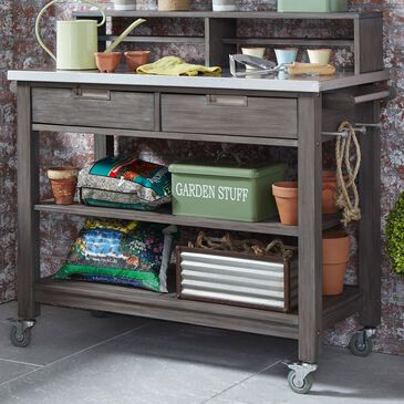 Homestyles Maho Potting Bench in Gray, , large