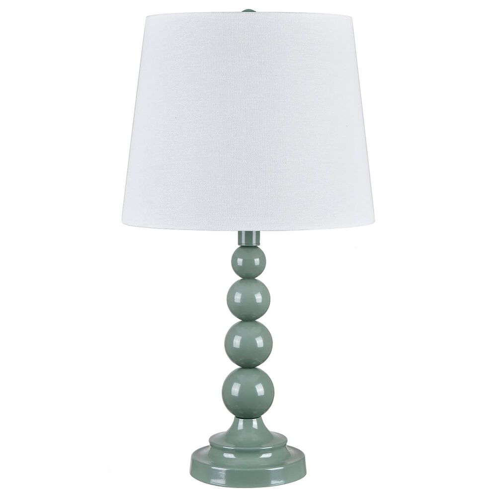 Slatehouse 20.5" Stacked Metal Table Lamp in Green, , large