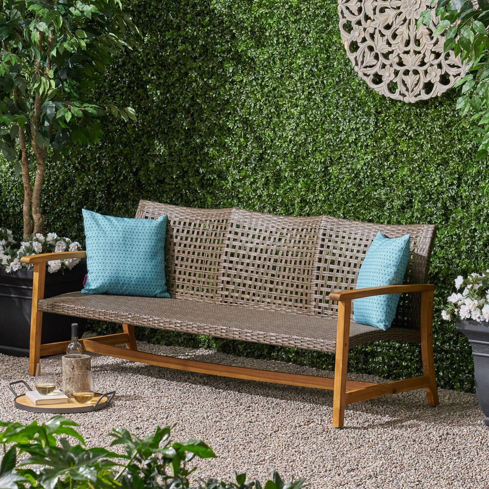 Hearth and Haven Hampton Outdoor Sofa in Natural, , large
