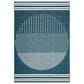 Surya Alfresco 8"10" Square Marine Blue, Light Silver, Slate Blue and Metallic Silver Indoor/Outdoor Area Rug, , large