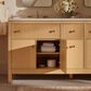 Kohler Malin 60" Double Bathroom Vanity in White Oak with 3 cm White Quartz Top and Rectangular Sinks, , large