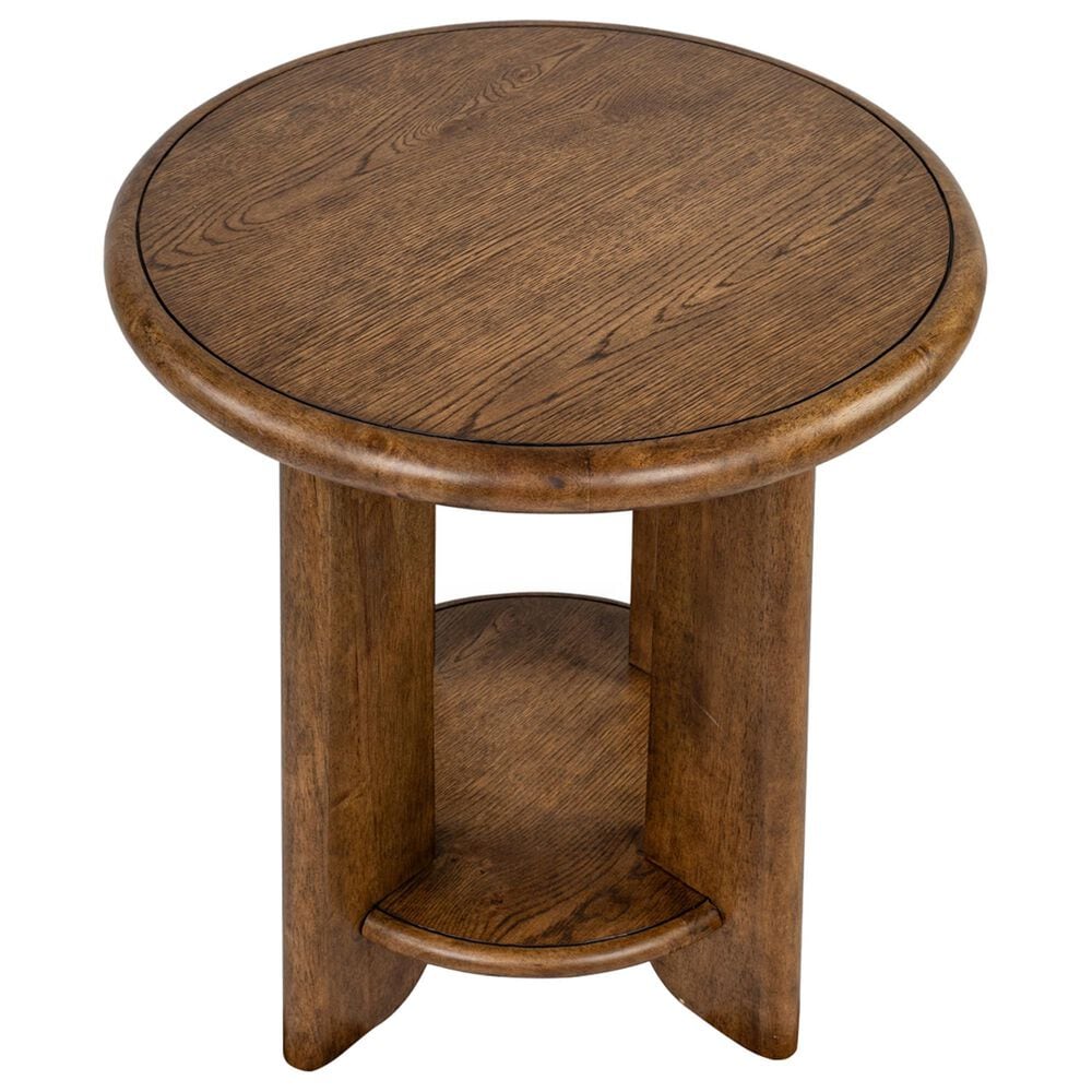 Nicolette Home Tanner Round End Table in Tawny Brown, , large