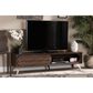 Baxton Studio Dena 63" TV Stand in Walnut Brown and Gold, , large