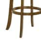 Armen Living Wren Swivel Bar Height Stool with Static Gray Upholstery in Sepia Brown, , large