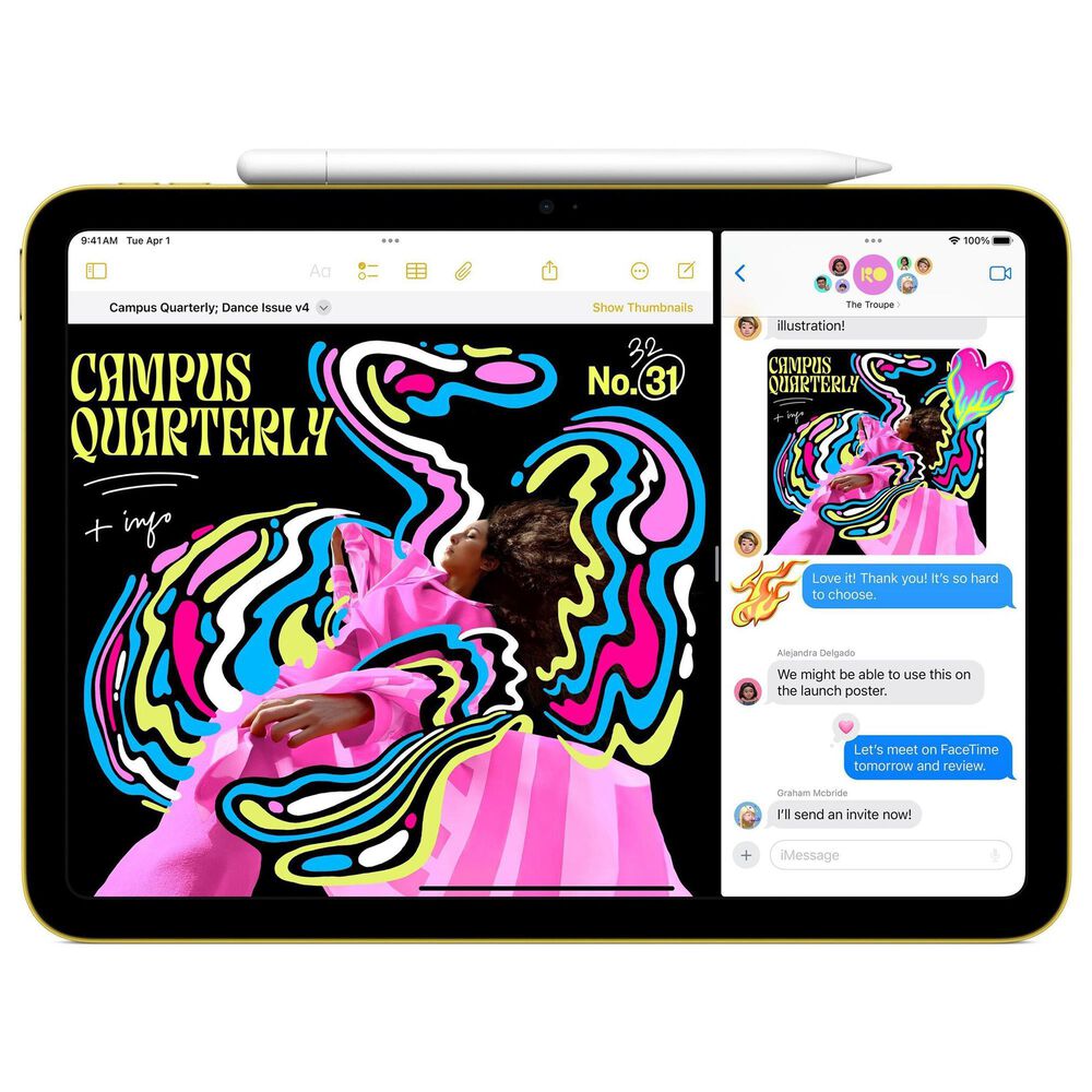 Apple 11-Inch iPad A16 chip with Wi-Fi only - 128GB in Pink with 2-Year AppleCare+, , large