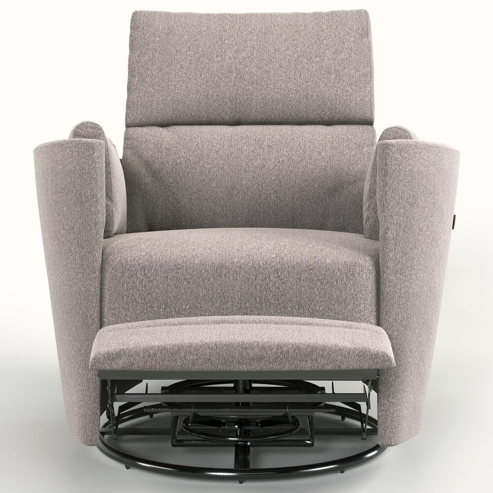 Eastern Shore Compass Power Swivel Glider with USB in Pebble, , large