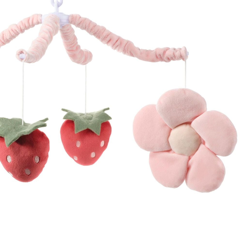 Lambs &amp; Ivy Flower Power Musical Baby Crib Mobile in Pink, , large