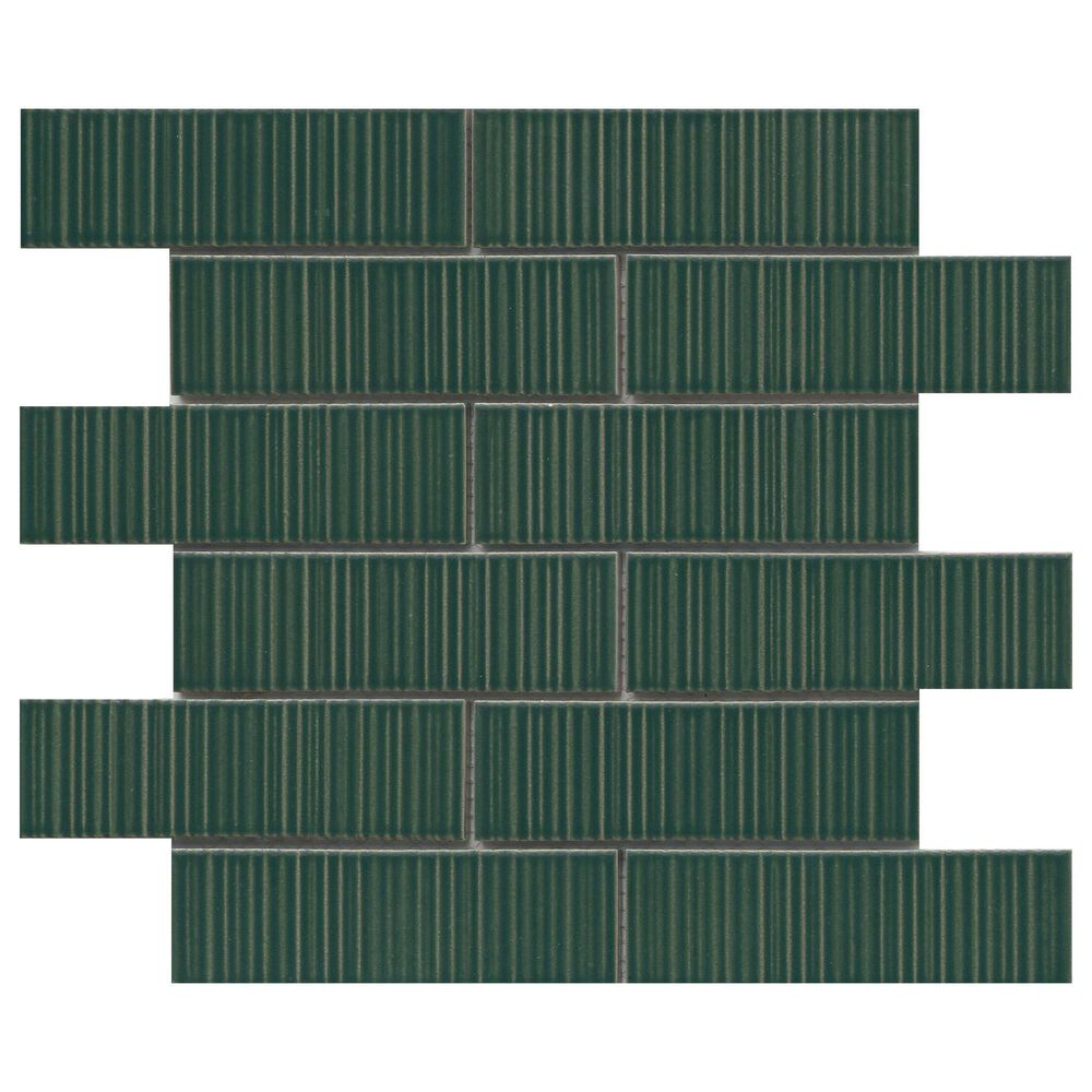 Emser Ornami Tant 2" x 6" on 11" x 12" Ceramic Mosaic Sheet, , large