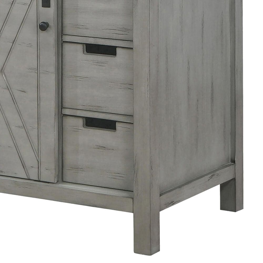 Lexora Home Marsyas 30&quot; Single Bathroom Vanity in Ash Grey with 2 cm White Cultured Marble Top and Rectangular Sink, , large