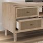 Ashley Cielden 72" XL TV Stand in Oak and Beige, , large