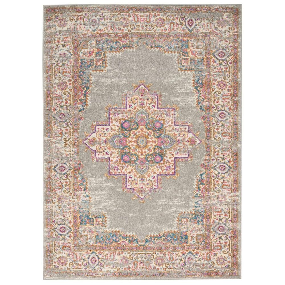 Nourison Passion PSN03 5"3" x 7"3" Grey Area Rug, , large
