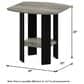 HOMLUX 1-Shelf End Table in French Oak and Black, , large