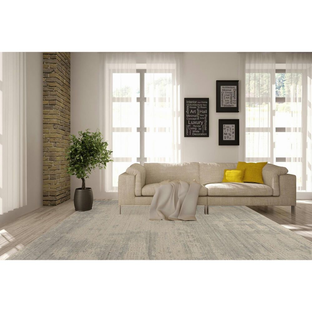 Nourison Harmony 7&#39;9&quot; x 9&#39;9&quot; Ivory and Grey Area Rug, , large