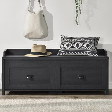 DHP Winthrop Entryway Storage Bench in Black Oak, , large