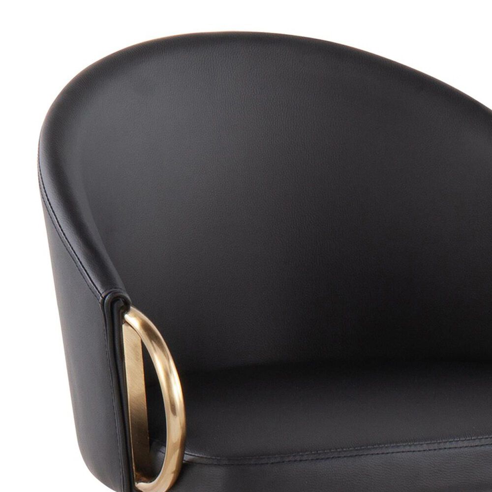 Lumisource Claire Task Chair with Black Cushion in Gold, , large