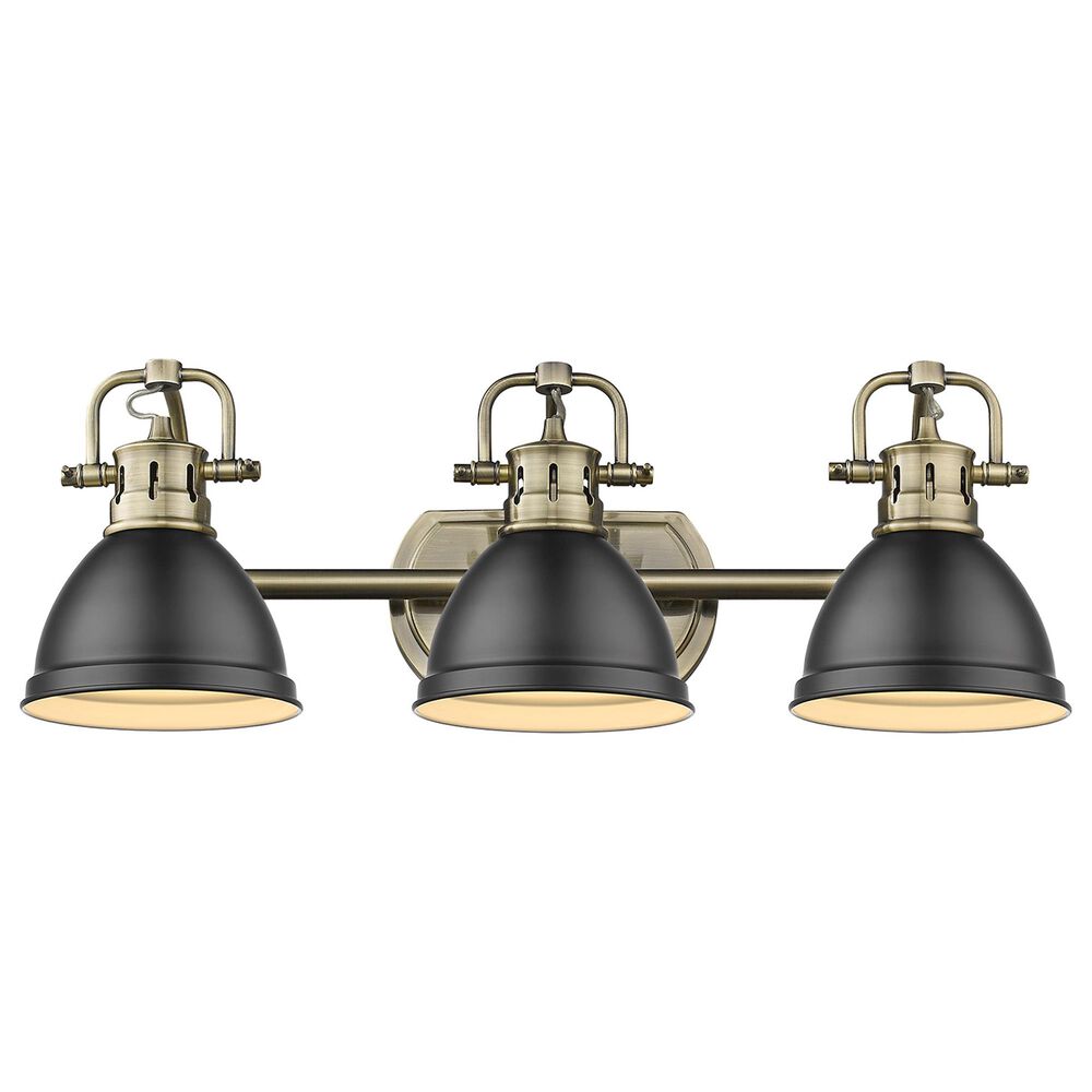 Golden Lighting Duncan 3-Light Bath Vanity in Aged Brass, , large