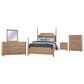 Viceray Collections Tide and Timber 5 Piece Twin Poster Bedroom Set in Clear Oak, , large