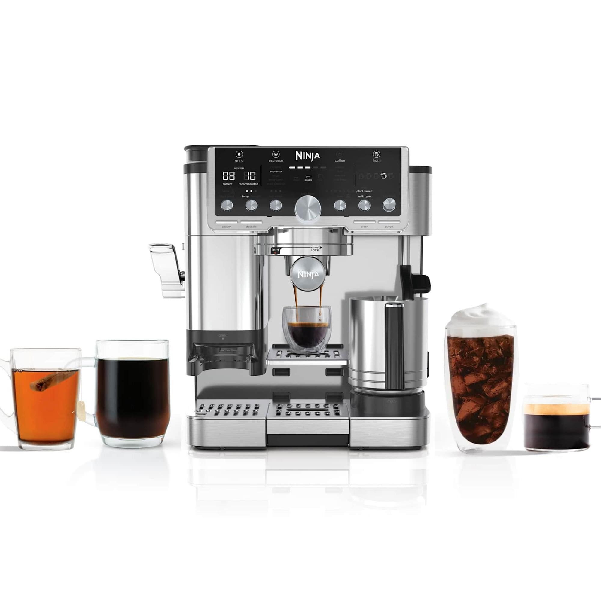Ninja Pro 4-in-1 Espresso Drip Coffee Maker in Black and Stainless