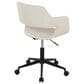 Lumisource Margarite Task Chair with Cream Faux Leather Cushion in Black, , large