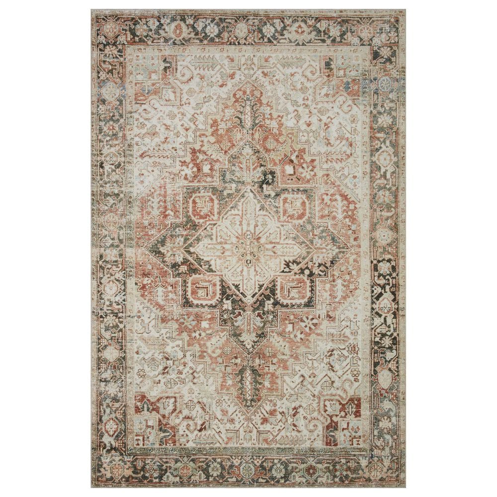 Magnolia Home Lenna LEA-03 10" x 14" Rust and Charcoal Area Rug, , large