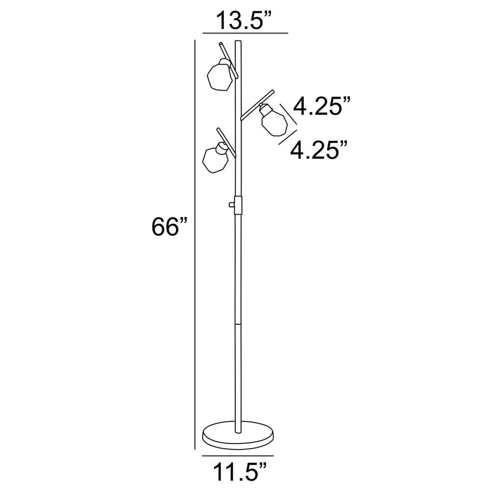 37B Dodson 3-Lite LED Floor Lamp in Polished Brass, , large