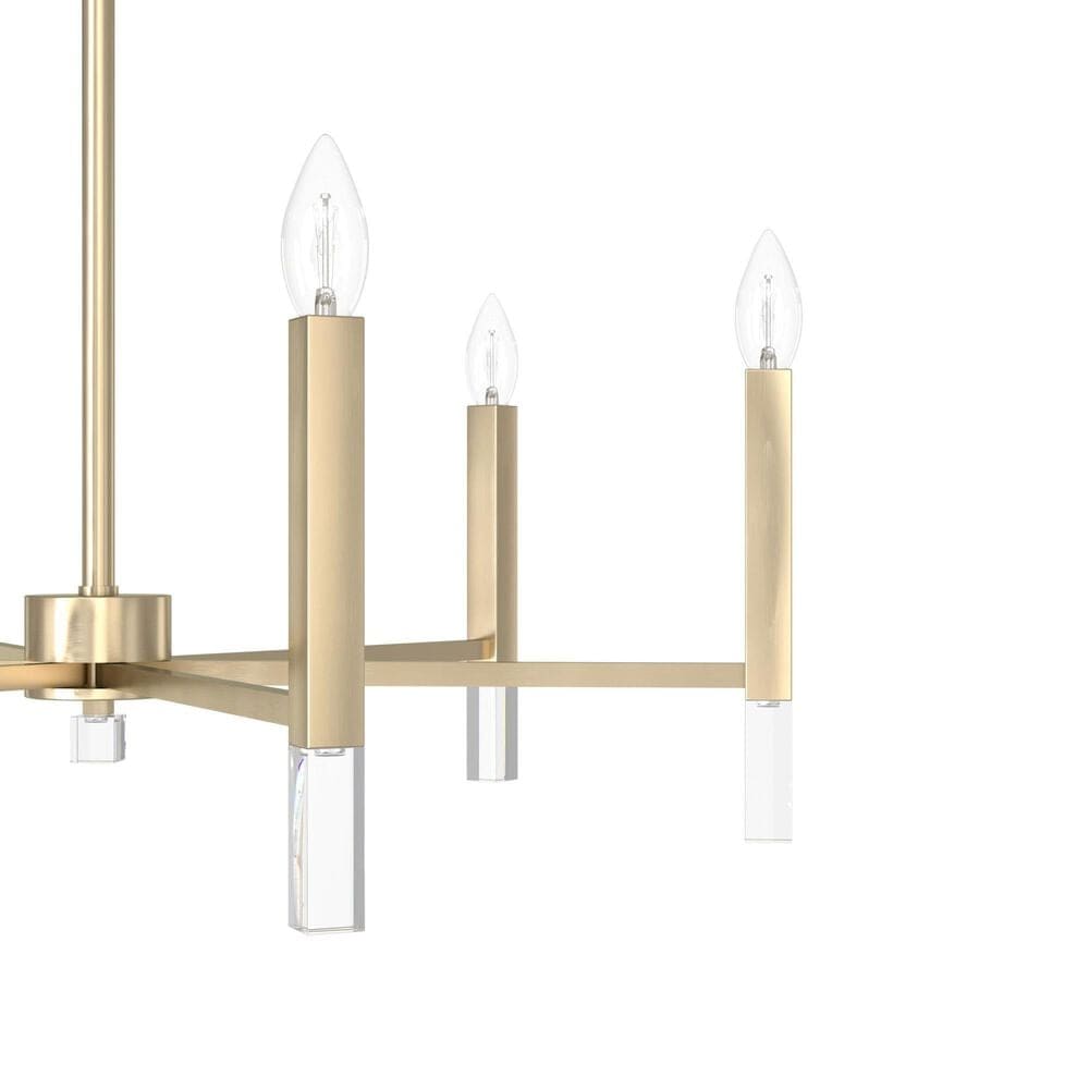 Hunter Sunjai 6-Light Chandelier in Alturas Gold, , large