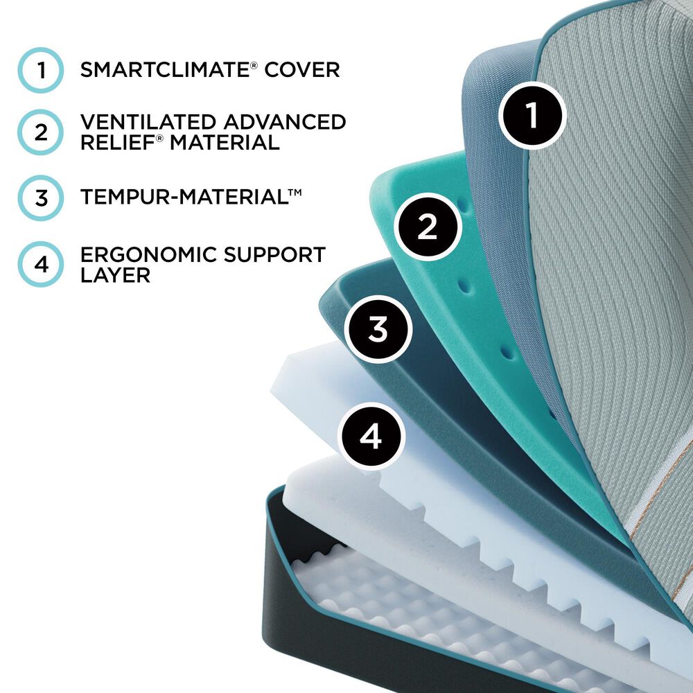 Tempur-Pedic LuxeAdapt 2.0 Firm King Mattress with High Profile Box Springs, , large