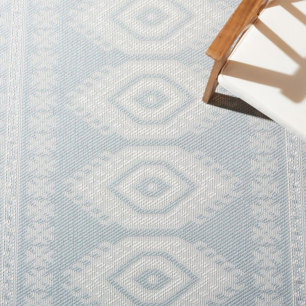 Safavieh Martha Stewart Cyprus 4&#39;5&quot; x 6&#39;5&quot; Aqua and Blue Ivory Area Rug, , large