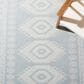 Safavieh Martha Stewart Cyprus 4"5" x 6"5" Aqua and Blue Ivory Area Rug, , large