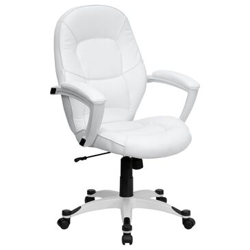 Flash Furniture Executive Swivel Chair in White, , large