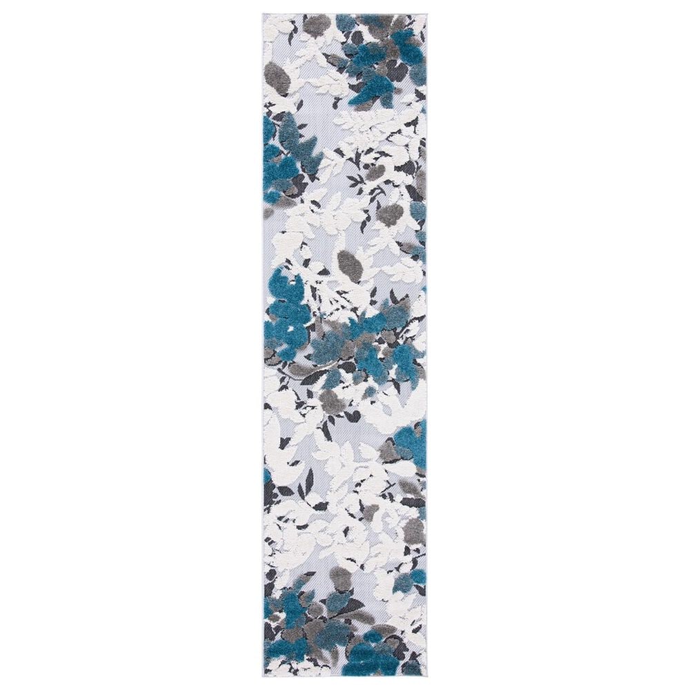 Safavieh Cabana CBN674B 2"2" x 9" Beige and Blue Indoor/Outdoor Performance Runner, , large