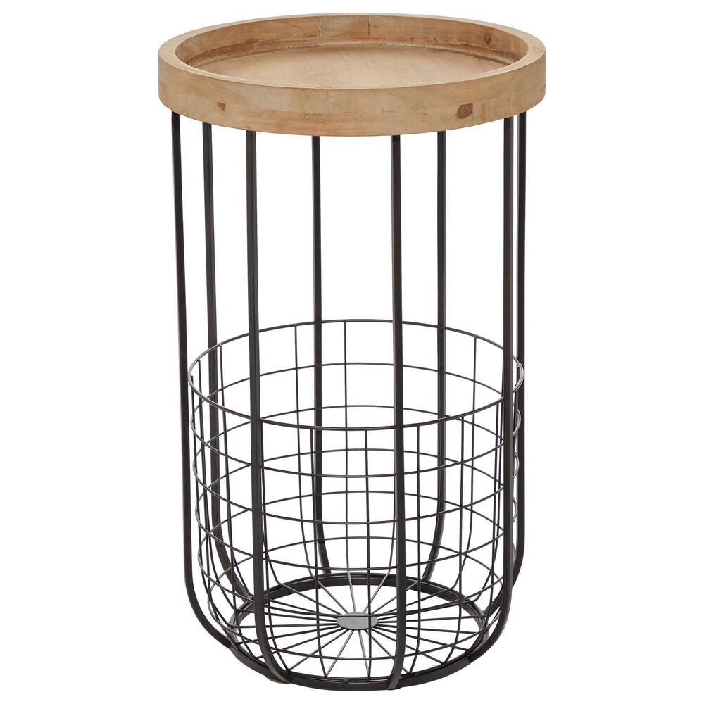 Uma Enterprises Tray Top Accent Table in Brown and Black, , large