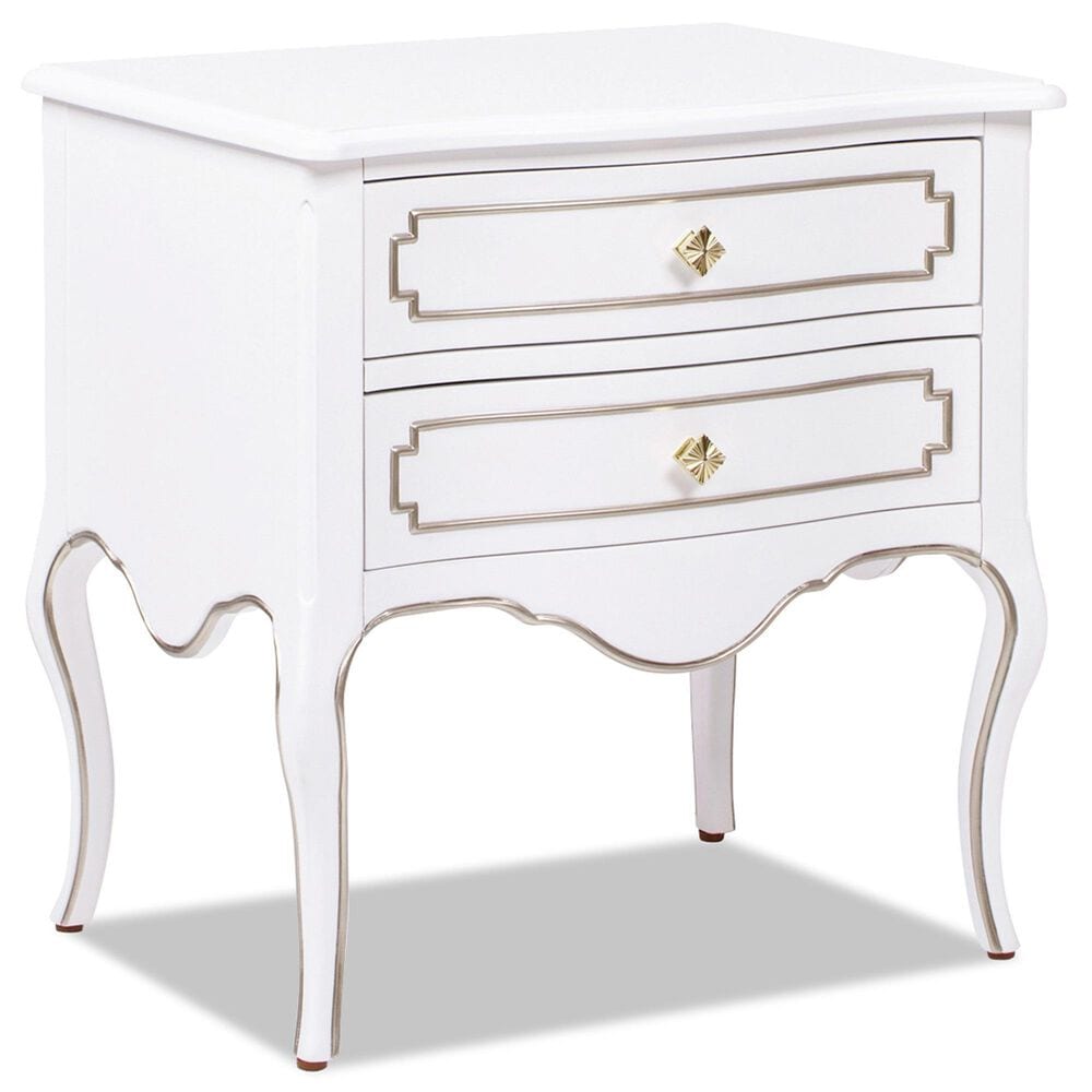 Jennifer Taylor Home Court Side Table in Soft White and Gold, , large
