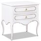 Jennifer Taylor Home Court Side Table in Soft White and Gold, , large