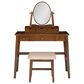 Linon Home Decor Lorna Vanity with Stool in Walnut, , large