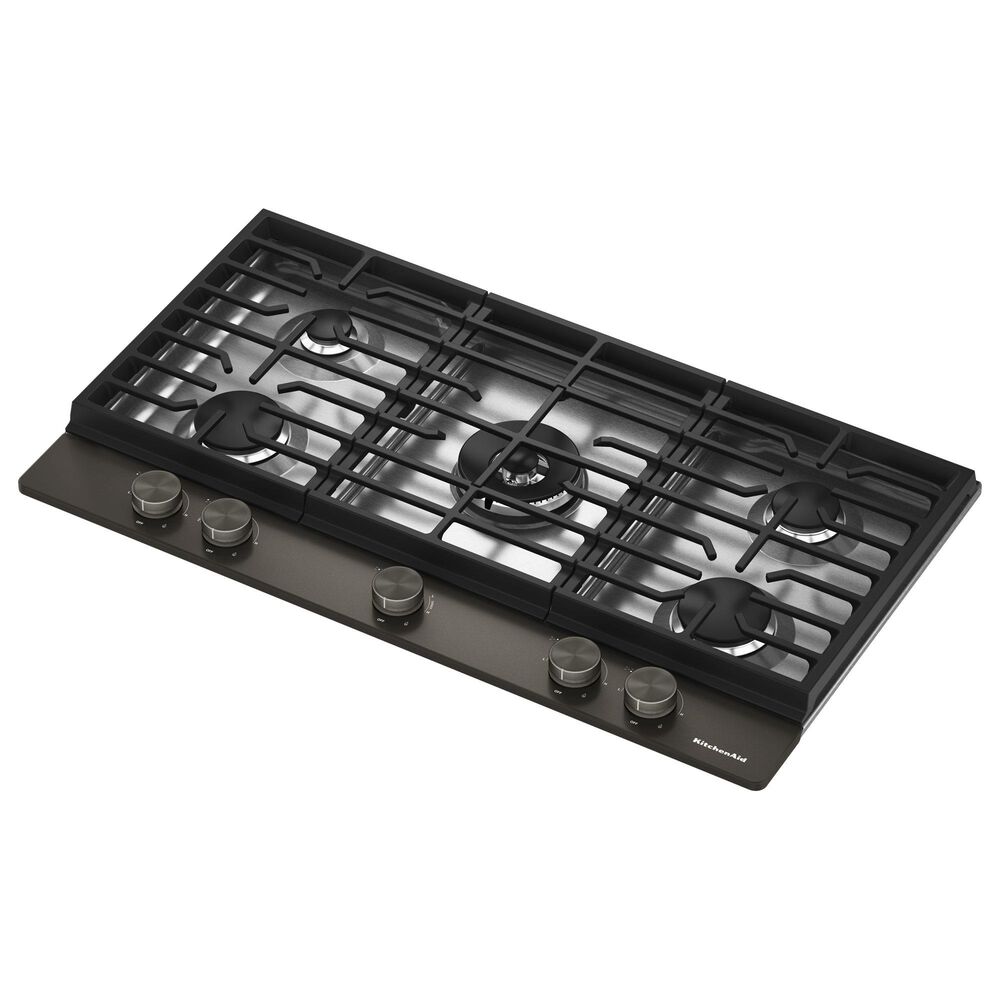 KitchenAid 36" Gas Cooktop with Premium Weighted Knobs in Black Ore, , large