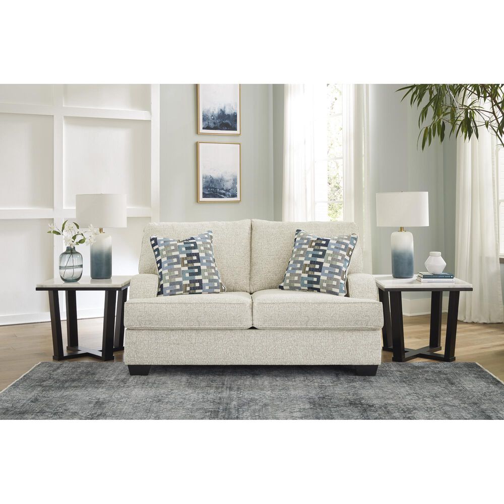 Ashley Valerano Stationary Loveseat in Parchment, , large