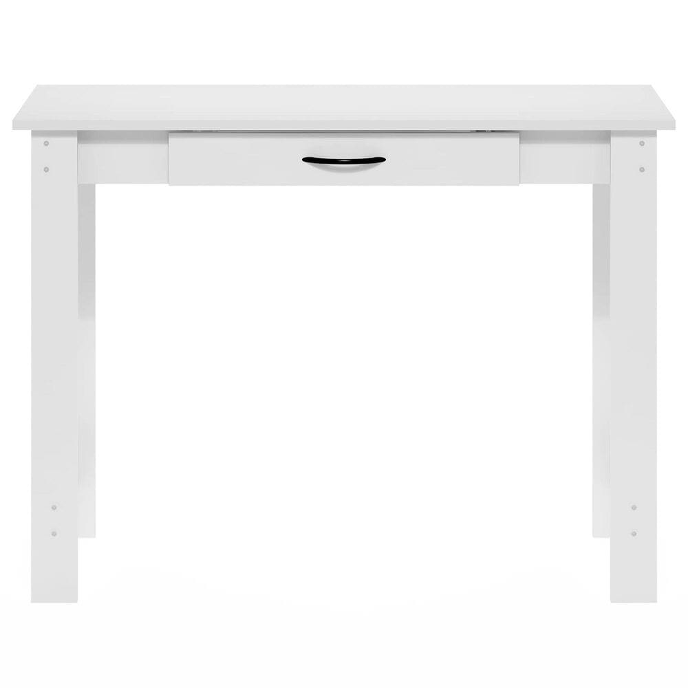 HOMLUX 39" Writing Desk with Drawer in White, , large
