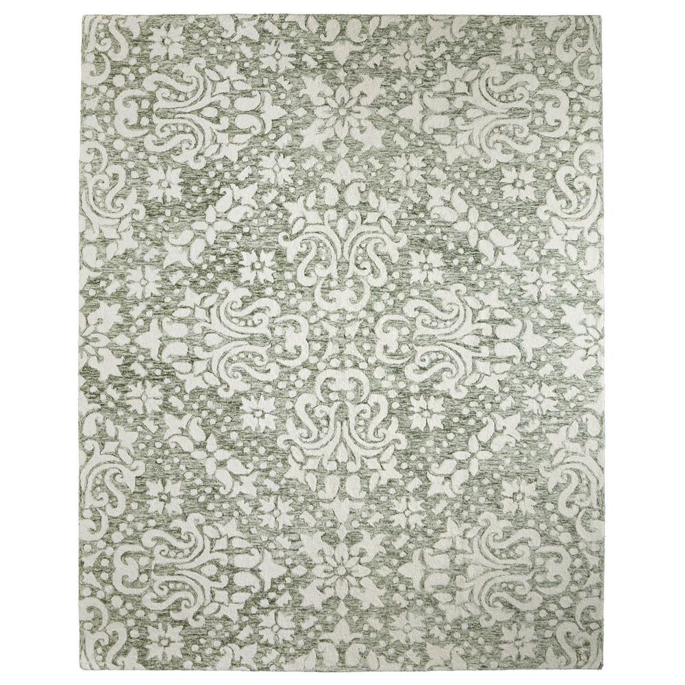 Feizy Belfort Green 5" x 8" Area Rug, , large