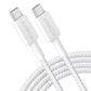 Anker 6" Braided USB-C to USB-C Cable in White, , large