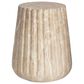 Hearth and Haven Outdoor Carved Side Table with Faux Natural Stone Texture in Gold, , large