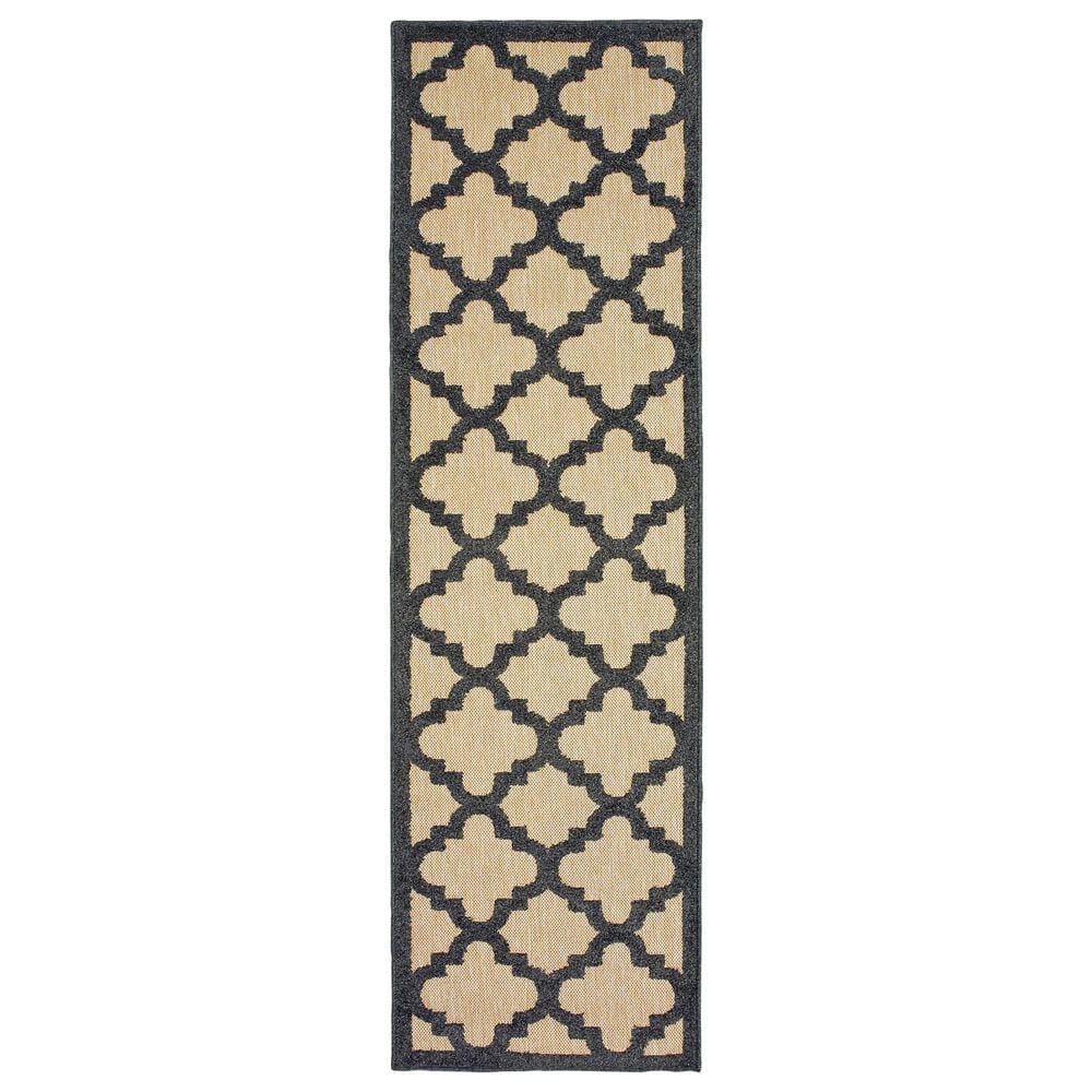 Oriental Weavers Cayman 660N 2"3" x 7"6" Sand/Charcoal Runner, , large