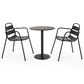 Hearth and Haven Terra Nova 3-Piece Outdoor Bistro Set in Matte Black, , large