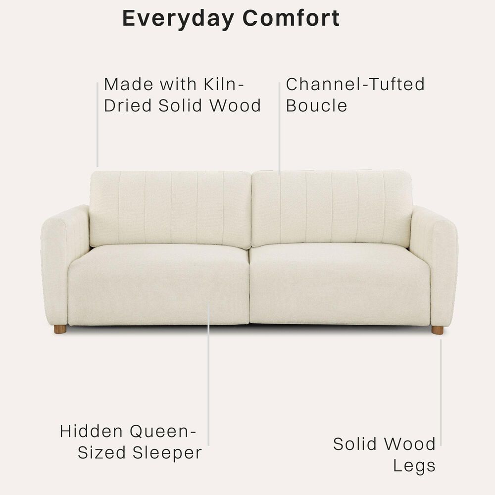 Lifestyle Solutions Galloway Convertible Sofa in Ivory, , large