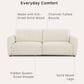 Lifestyle Solutions Galloway Convertible Sofa in Ivory, , large
