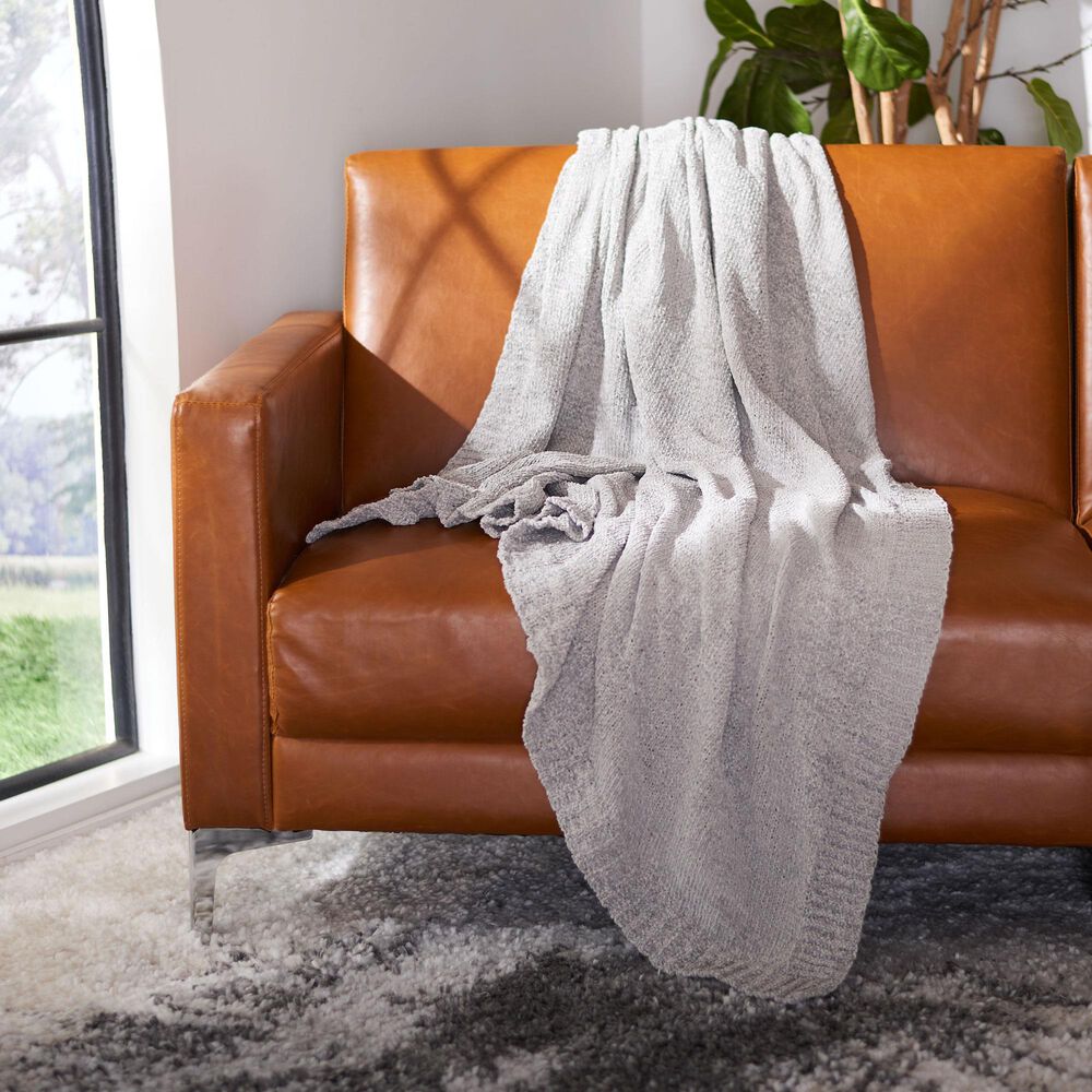 Safavieh Brynna 50&quot; x 60&quot; Throw in Light Grey, , large