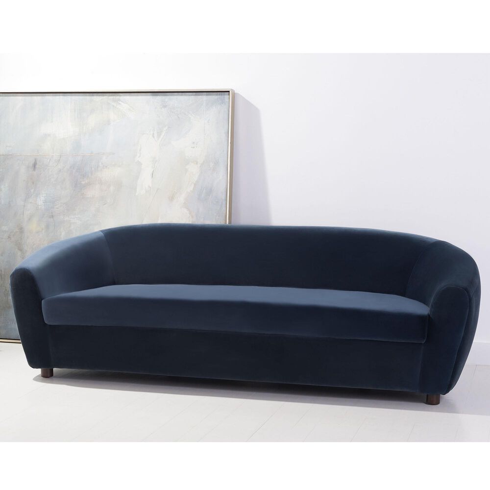 Safavieh Posie Sofa in Navy Velvet , , large